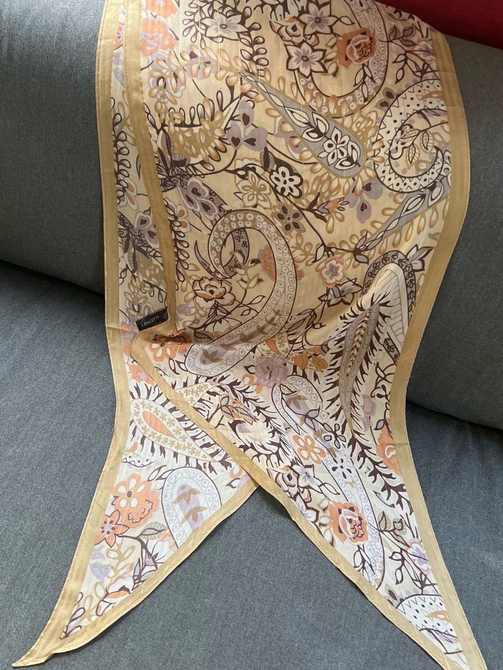 Vintage Lancetti Milano Silk Scarf, Lancetti Accessories, Lancetti Silk Bandana